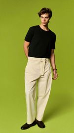 CALÇA AMPLA EMPAPELADA