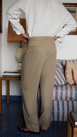 CALÇA AMPLA PREGA CINTO