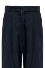 CALÇA AMPLA PREGAS CINTO