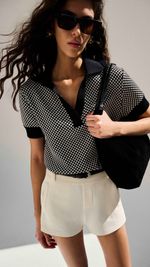 POLO GOLA AMPLA VICHY TRICOT