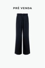 CALÇA AMPLA PREGAS CINTO
