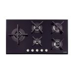 Cooktop a Gás Tramontina Design Collection Penta Glass Flat 90cm Black 5 Queimadores