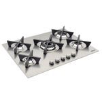 Cooktop a Gás  Tramontina  Design Collection Penta Inox Flat 5 GX 70 5 Queimadores