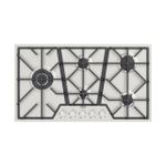 Cooktop a Gás Tramontina  Design Collection Penta Inox Full 5 GX 90 em Aço Inox e Trempes em Ferro Fundido