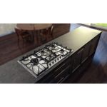 Cooktop a Gás Tramontina  Design Collection Penta Inox Full 5 GX 90 em Aço Inox e Trempes em Ferro Fundido