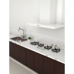 Cooktop  Tramontina a Gás Design Collection Slim Glass Flat 100cm White 4 Queimadores