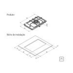 Cooktop  Tramontina  a Gás Dominó em Aço Inox 30cm 1 Queimador
