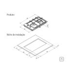 Cooktop Tramontina  a Gás Dominó em Aço Inox 30cm 2 Queimadores