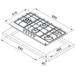 Cooktop a Gás Inox Franke 51x88 c/ 5 Queimadores