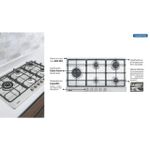 Cooktop Tramontina  a Gás Penta Plus em Aço Inox 90cm 5 Queimadores