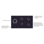 Cooktop  Tramontina  a Gás Penta Side Plus Black 90CM 5 Queimadores