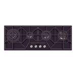 Cooktop  Tramontina à Gás Slim Glass Full 4GG Black 100cm 4 Queimadores