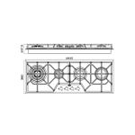 Cooktop Tramontina   à Gás Slim Glass Full 4GG White 100cm 4 Queimadores