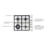 Cooktop  Tramontina a Gás Square em Aço Inox 4 Queimadores