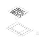 Cooktop  Tramontina a Gás Square em Aço Inox 4 Queimadores