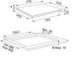 Cooktop  Franke de Indução Mythos FMY 808 77x51 c/8 Áreas de Cocção