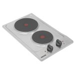 Cooktop  Tramontina Elétrico Dominó Aço Inox com 2 Placas Térmicas 30cm
