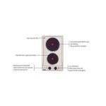 Cooktop  Tramontina Elétrico Dominó Aço Inox com 2 Placas Térmicas 30cm