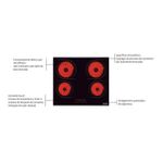 Cooktop Tramontina  Elétrico New Square Touch 4 Áreas 60cm