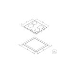 Cooktop Tramontina  Elétrico New Square Touch 4 Áreas 60cm