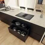 CooktopTramontina  Indução Duo 4EI 80 com Coifa Integrada em Modo Exaustão 220 V