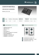 Cooktop  Debacco Montreal Vidro 60CM Gás 4 Bocas 220V