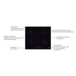 Cooktop Tramontina  por Indução  Square Slider B 4EI 60 Vitrocerâmico com 4 Áreas de Aquecimento e Comando Touch