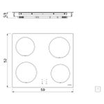 Cooktop  Tramontina  por Indução Square Basic 4EI 60cm