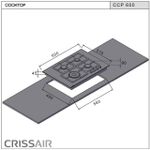 Cooktop Crissair  Signature Semi-filo 4 Bocas Inox 60cm Bivolt