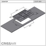 Cooktop Crissair  Signature Semi-filo 5 Bocas Inox 90cm Bivolt