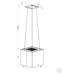 Coifa Cube Isla 40 Silent TSmart 220 V Black Steel
