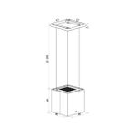 Coifa Cube Isla 40 Silent TSmart 220 V em Aço Inox 