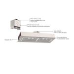Coifa de Embutir Incasso 75 Split em Aço Inox 75 cm 220 V