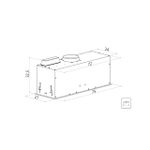 Coifa de Embutir Incasso Retangular em Aço Inox 75 cm 127 V
