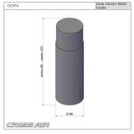 Coifa de Ilha Isola Cilindro Black 40cm 220V