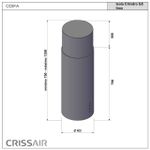 Coifa de Ilha Isola Cilindro Inox 40cm 220V