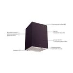 Coifa de Ilha Square Isla 40 Silent Black Steel 220V