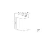 Coifa de Ilha Tramontina Square Isla 40 Silent em Aço Inox 220V