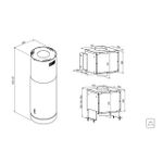 Coifa de Ilha Tramontina Tube Isla 35 Split em Aço Inox 220 V