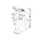 Coifa de ilha Tunnel Plus Inox 37cm 220V