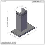 Coifa de Parede 900 Drito Plane Black 200V 