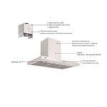 Coifa de parede Dritta Wall 90 Split em Aço Inox 90 cm 220 V