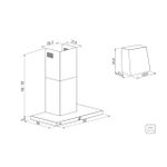 Coifa de Parede Dritta Wall Silent Pro 90 220 V em Aço Inox