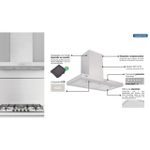 Coifa de Parede New Dritta Wall em Aço Inox 90CM 220 V
