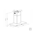 Coifa de Parede New Dritta Wall em Aço Inox 90CM 220 V