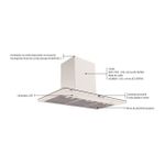 Coifa de Parede Slim Wall 90 Split em Aço Inox 220 V