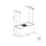 Coifa Ilha Tramontina Cube Isla Silent TSmart 90