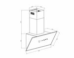 Coifa Londres Inclinada De Parede 90CM 220V