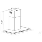 Coifa Slim Wall 90CM Black Steel 220V
