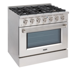 Fogão Profissional a Gás 6 Queimadores Forno Eletrico 90CM - Austin 90 Crissair